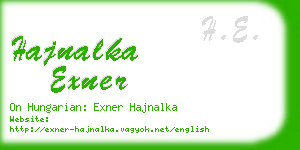 hajnalka exner business card